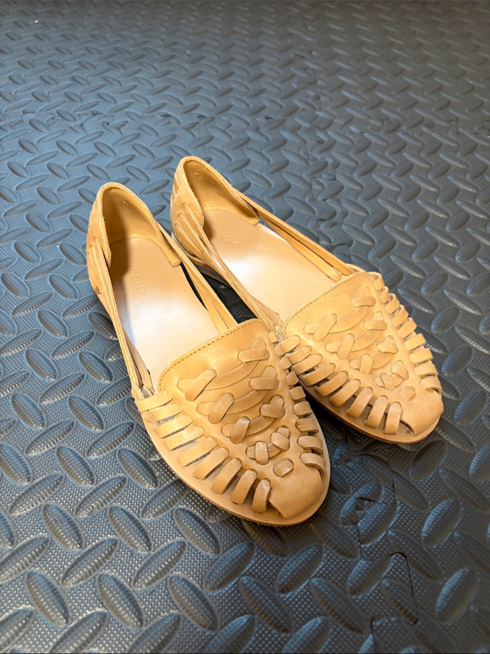 Nisolo Women's Huarache Sandal 2.0 Tan Woven Leather Sz 6.5